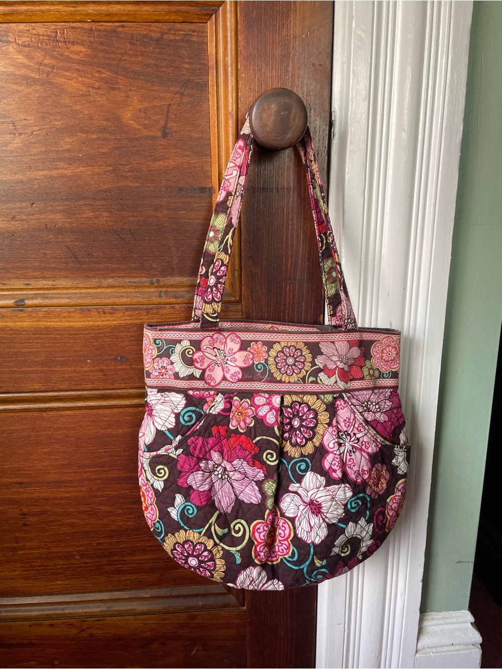 Vera Bradley Mod Pink Tote Bag - Retired Pattern - Floral